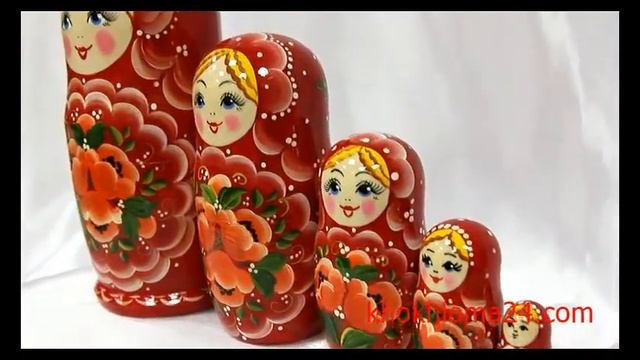 Матрешка "Россияночка" 5 кукол (нетрадиционная роспись) смотреть онлайн