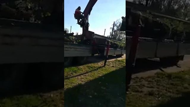 Перевозка деревьев манипулятором смотреть онлайн