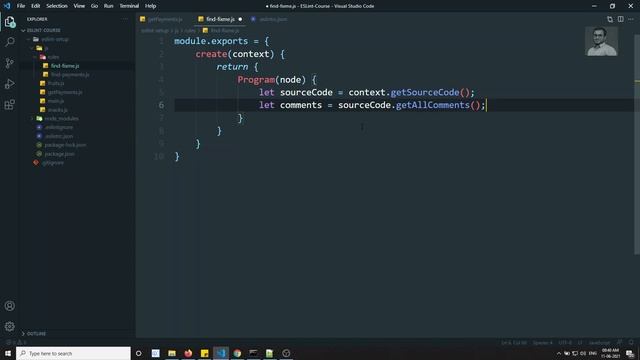 8. Write Custom rule to parse the comments to find particular text in javascript code with #ESLint смотреть онлайн