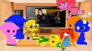 реакция poppy playtime и Rainbow Friends на радужных друзей мемы
