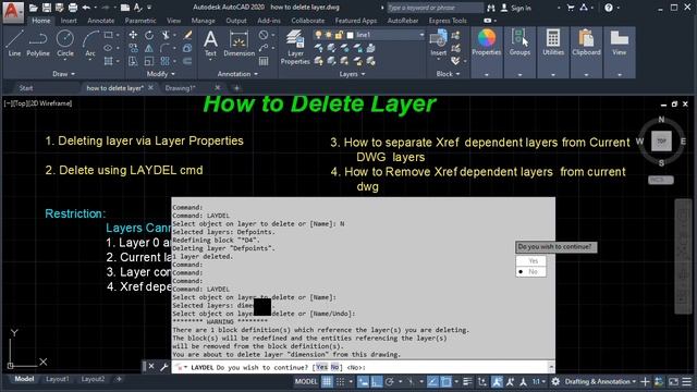 How to Delete Layer and Detach Xref in AutoCAD смотреть онлайн