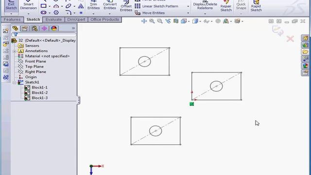 32 SOLIDWORKS tutorial sketch ( Sketch Block ) смотреть онлайн