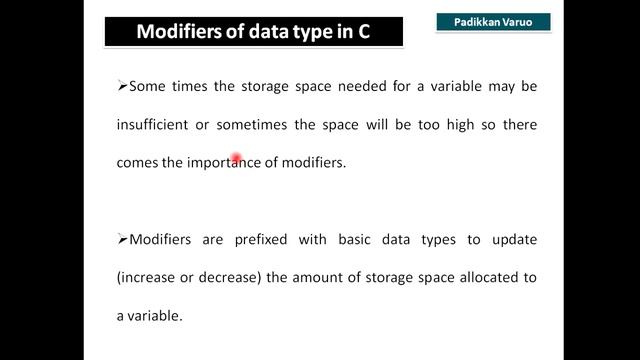 How data types works in C Programming (Malayalam) смотреть онлайн