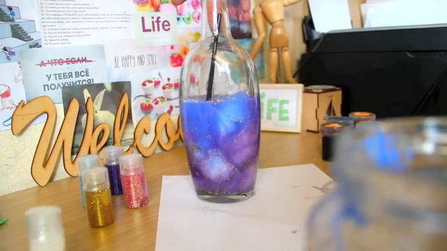 Как сделать космос в бутылке/How to make a space in the bottle /DIY|Kristin Nova| смотреть онлайн