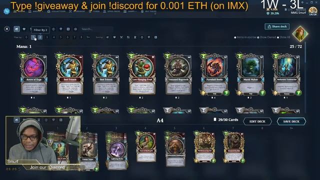 Join our P2E !discord - Gods Unchained w/ Smurf [MMG] смотреть онлайн