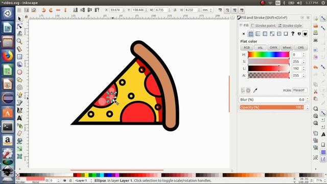 Install Inkscape 0.92 on Ubuntu + Pizza Vector Illustration смотреть онлайн