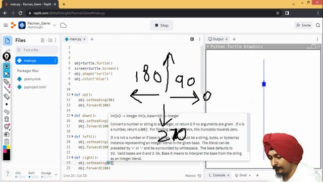 Pac Man Motion Using Arrow Keys | Python Game Dev Part-1 | Tutorial in Hindi | Insight Educator смотреть онлайн