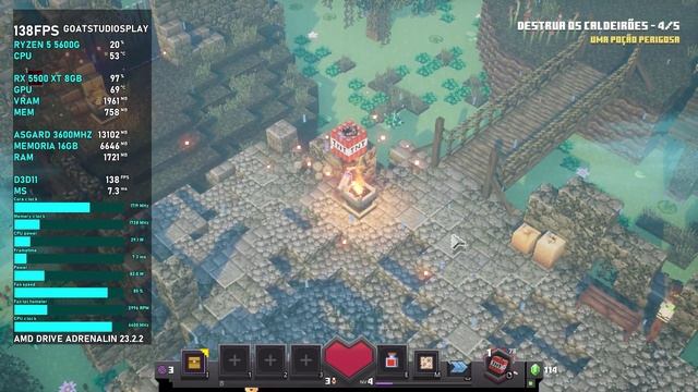 MINECRAFT DUNGEONS / RYZEN 5 5600G / RX 5500 XT 8GB / TESTING IN 1080P ULTRA ! смотреть онлайн