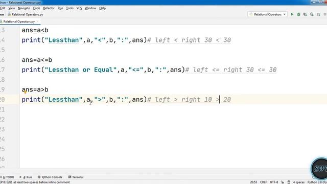 Relational Operators Using Python in Tamil смотреть онлайн