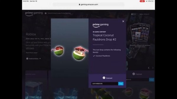 How to get prime gaming toy codes in roblox