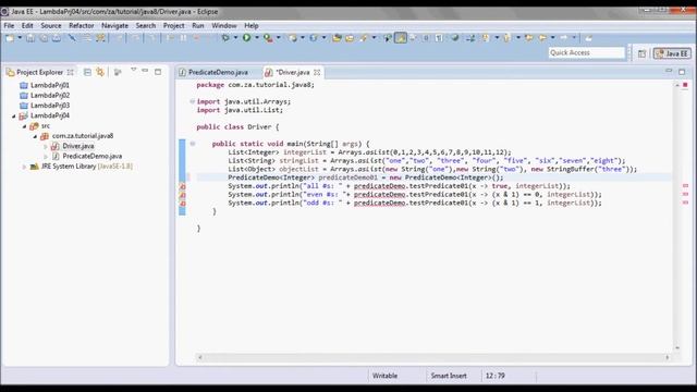 Java 8 Tutorial 04 - Predicate functional interface + Generics + Lambda Expressions смотреть онлайн