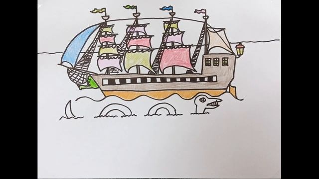 Funny drawing sailing ships смотреть онлайн