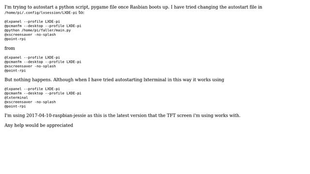 Raspbian Jessie, Autostart Python Script after GUI смотреть онлайн