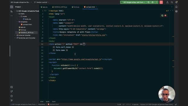 Set Up Google reCaptcha v3 with Flask - Python Tutorial смотреть онлайн