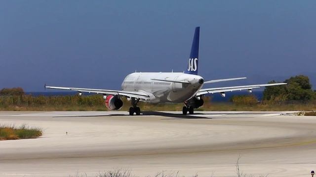 SAS Airbus A321 Bouncy Landing & Takeoff at Rhodes Airport - LGRP Plane Spotting смотреть онлайн