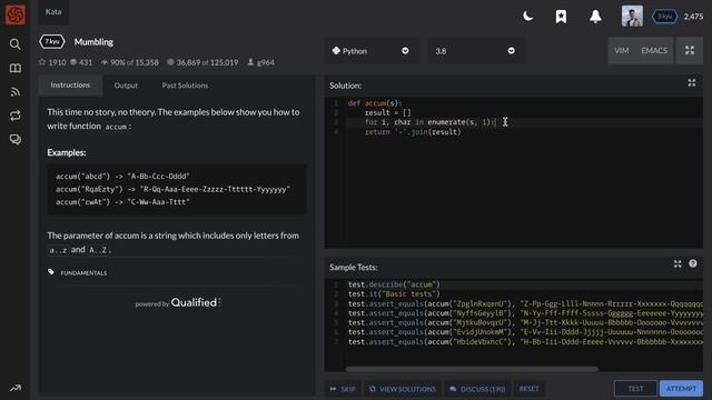 Mumbling - Codewars Popular Katas SOLVED #10 смотреть онлайн