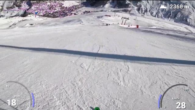 Face de Bellevarde, Olympic run - Val d'isere most Difficult piste смотреть онлайн