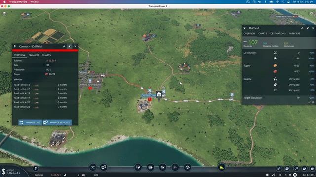 Transport  Fever 2 - Ep 1 - Using Line Rates To Get A Great Start With HARD Mode In Vanilla