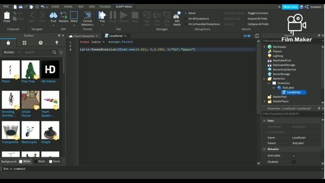 How to Tween a GUI in roblox studio? | Roblox Studio смотреть онлайн