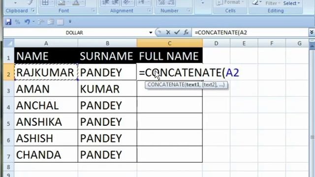 Do you know how to write the name written in two cells in one cell in Excel? Learn by Anchal Ma'am смотреть онлайн