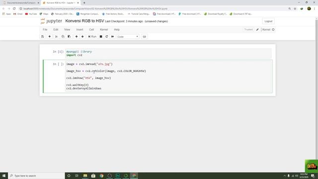 Mengkonversi Image RGB to HSV Model 1 I Menggunakan Python - Episode 2.1 смотреть онлайн
