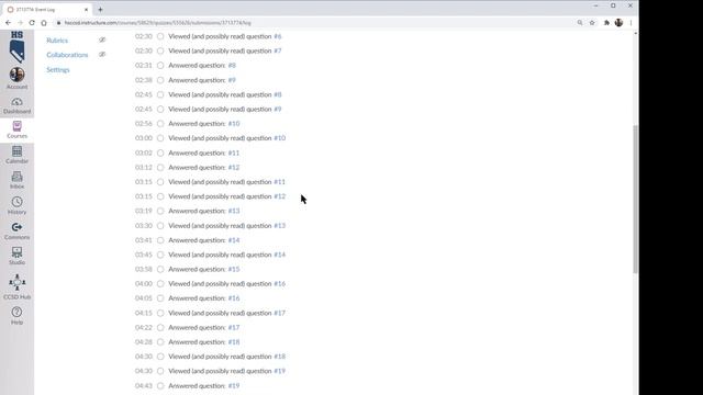 Canvas Quiz Log смотреть онлайн