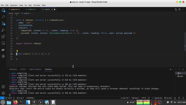 Redux Tutorial | 07 - Redux with TypeScript in Next.js-13 Project смотреть онлайн