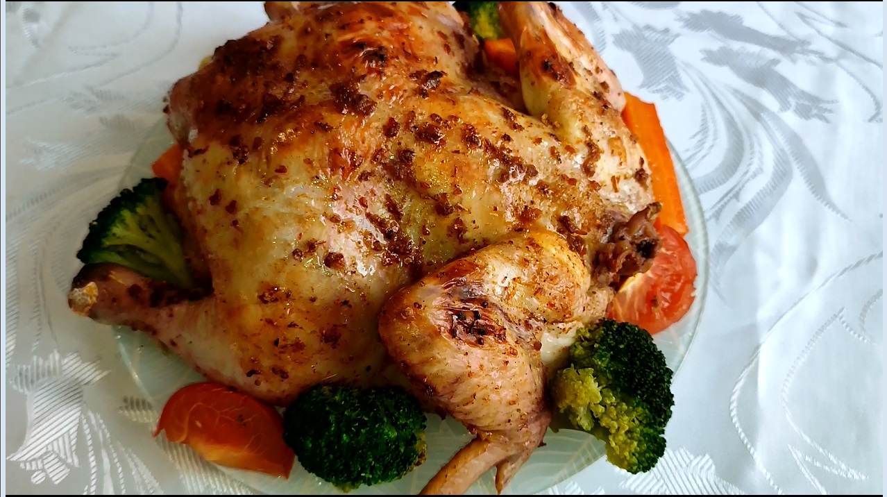 Запечённая курица с овощами! Простой рецепт на каждый день!