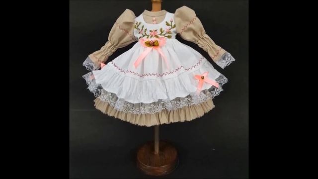 White dress with embroidery for Little Darling (Dianna Effner)/ Белое платье с вышивкой смотреть онлайн