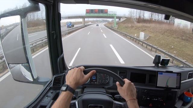 POV Truck Driving Brand NEW 2021 MAN TGX 18.470 Bobingen-Augsburg ?? Germany Cockpit View 4K