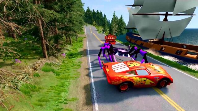 ?GIAGANTIC BOOST Spider Monster ? MCQUEEN | BeamNG Drive смотреть онлайн