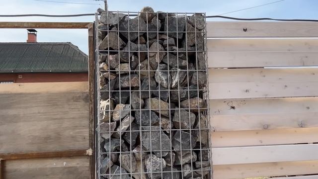 Моя мечта. Забор из габионов. Как делали. смотреть онлайн
