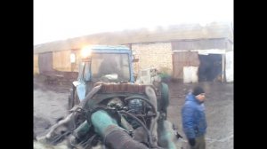 Ремонт трактора Т-150к. Запуск двигателя ЯМЗ 238 после капремонта. (18+)