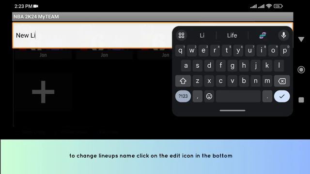 How to Change lineups/team Name in NBA 2k24 MYTEAM mobile смотреть онлайн