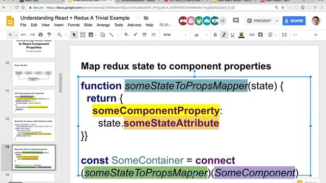 M3L1 5 Connecting Redux State to React Component Properties смотреть онлайн