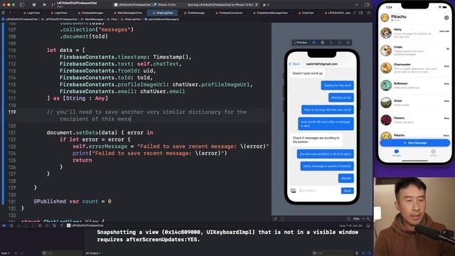 SwiftUI Firebase Chat 14 Save and Fetch Recent Messages смотреть онлайн