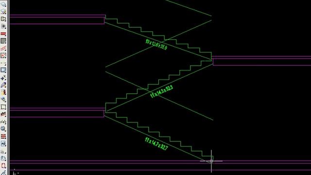 How to draw stairs automatically in Autocad with APLUS plug-in. смотреть онлайн