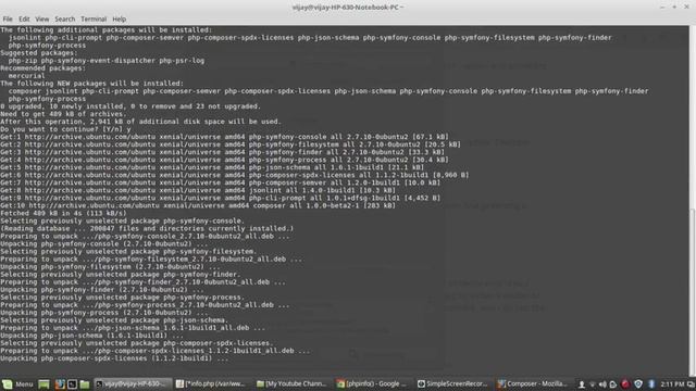 Install composer on Ubuntu/Mint/Linux смотреть онлайн