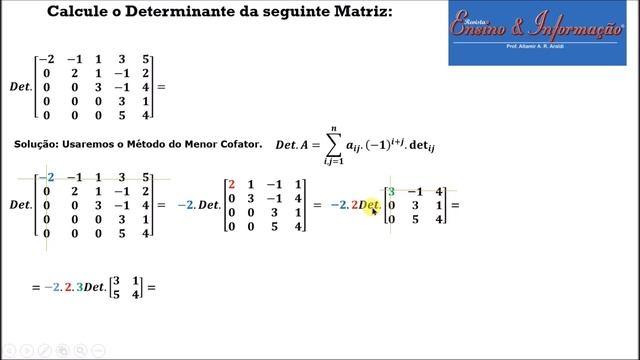 DETERMINANTE de uma MATRIZ 6x6 смотреть онлайн