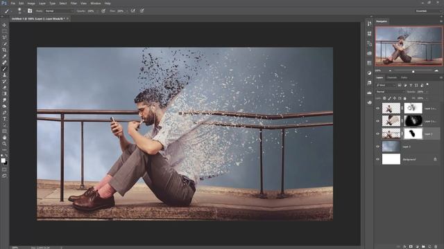 Dust dispersion effect | photoshop tutorial cs6/cc смотреть онлайн