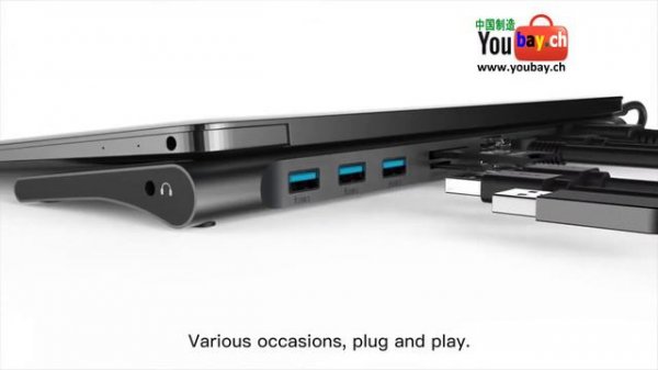 USB Type-C to HDMI VGA USB 3.0 HUB with SD/TF Card Reader Adapter all in 1