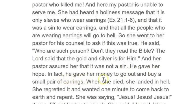 Все люди кто носит серьгах, кольцах, браслетах, все в аду !!!!! смотреть онлайн