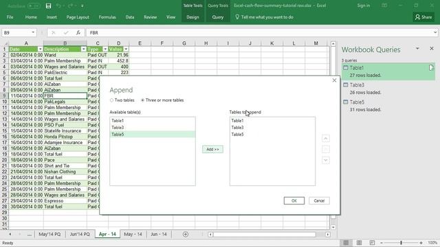 Cash flow Reports in Excel Pivot tables from data on multiple worksheets смотреть онлайн