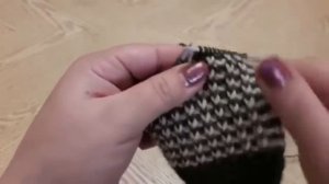 Классные тапочки следки на двух спицах №22.