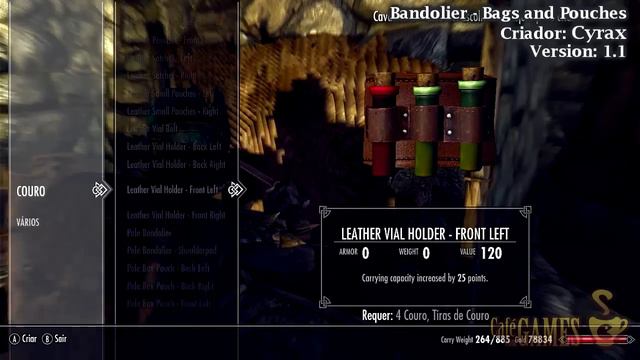 MODs de The Elder Scrolls V - Skyrim - Mochilas, Bolsas e Armaduras смотреть онлайн