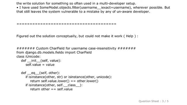 Django : Django : Case insensitive matching of username from auth user? смотреть онлайн