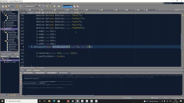 Layout Manager in java AWT смотреть онлайн