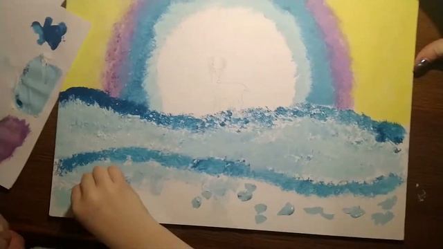 Рисуем картину | Зимний пейзаж | Творчество с детьми смотреть онлайн