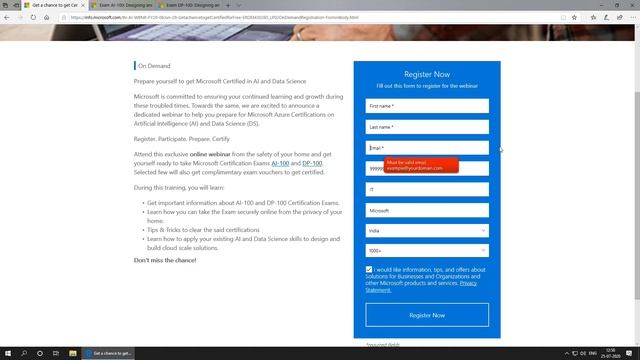Microsoft Azure free exam vouchers | AI-100 & DP-100 смотреть онлайн