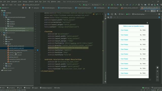 Mobile Development Tasks || Task #2 | Basic Banking App | The Sparks Foundations Internship || смотреть онлайн